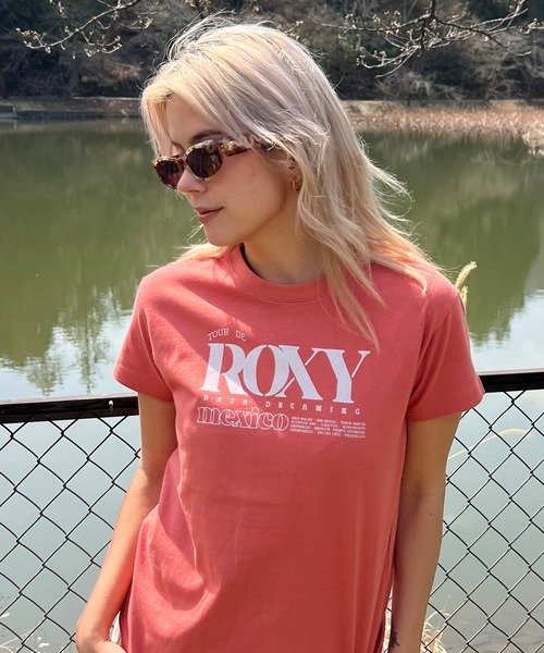 ROXY(ロキシー)半袖Tシャツ/ブランドロゴ/クルーネック/RST242032/2024モデル/レディース/ムラサキスポーツ