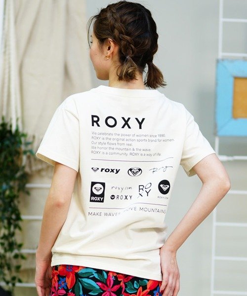 ROXY(ロキシー)半袖Tシャツ/バックプリント/ブランドロゴ/RST242625T/2024モデル/レディース/ムラサキスポーツ
