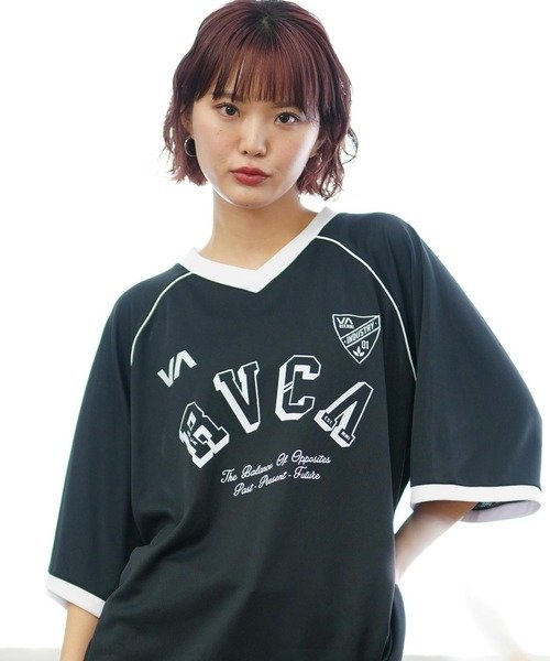 RVCA(ルーカ)半袖Tシャツ/ゲームシャツ /メッシュTシャツ/ルーズシルエット/BE04C-P23/2024モデル/レディース/ムラサキスポーツ