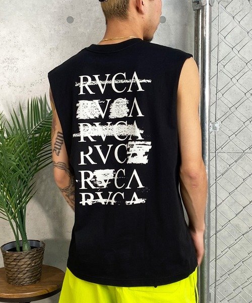 RVCA(ルーカ)タンクトップ/カットオフ/バックプリント /オーバーサイズ/BE04A-360/2024モデル/ユニセックス/メンズ/レディース/ムラサキスポーツ