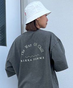 RIKKAFEMME(リッカファム)/tシャツ/Tシャツ/ピグメントデザインT/無地/ビッグシルエット/RF24SS26/2024モデル/レディース/ムラサキスポーツ