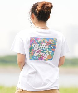 BILLABONG(ビラボン) 半袖Tシャツ/スクエアロゴ/バックプリント /ボーイフィット/BE01C-203/2024モデル/レディース/ムラサキスポーツ