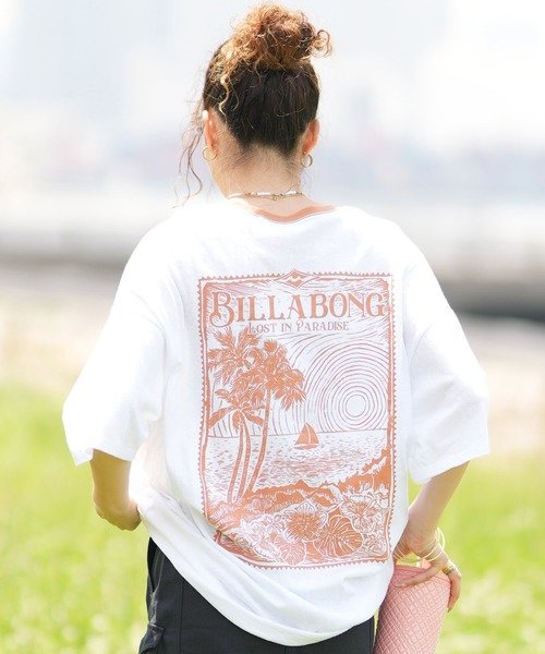 BILLABONG(ビラボン)半袖Tシャツ/トリムTシャツ/バックプリント/ルーズフィット/BE01C-208/2024モデル/レディース/ムラサキスポーツ