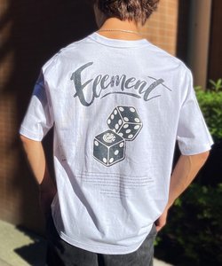ELEMENT(エレメント)半袖Tシャツ/オーバーサイズ/ダイスロゴ/バックプリント/BE021-252/2024モデル/ユニセックス/メンズ/レディース/ムラサキスポーツ