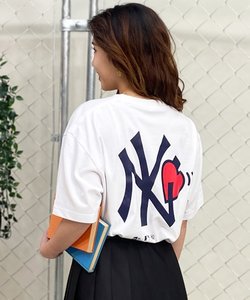 【ムラサキスポーツ限定】NEW ERA(ニューエラ)半袖Tシャツ/バックプリント/MLB/ニューヨーク・ヤンキース/NY ロゴ/14334739/2024モデル/レディース/ムラサキスポーツ