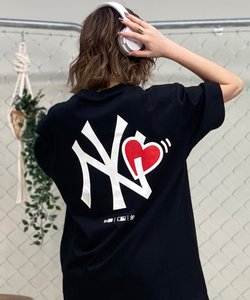 【ムラサキスポーツ限定】NEW ERA(ニューエラ)半袖Tシャツ/バックプリント/MLB/ニューヨーク・ヤンキース/NY ロゴ/14334740/2024モデル/レディース/ムラサキスポーツ