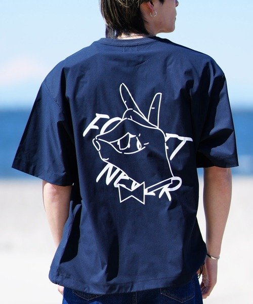 【ムラサキスポーツ限定】FORGET NEVER(フォーゲットネバー)半袖Ｔシャツ/バックプリント/オーバーサイズ/242OO1ST245FN/2024モデル/ユニセックス/メンズ/ムラサキスポーツ