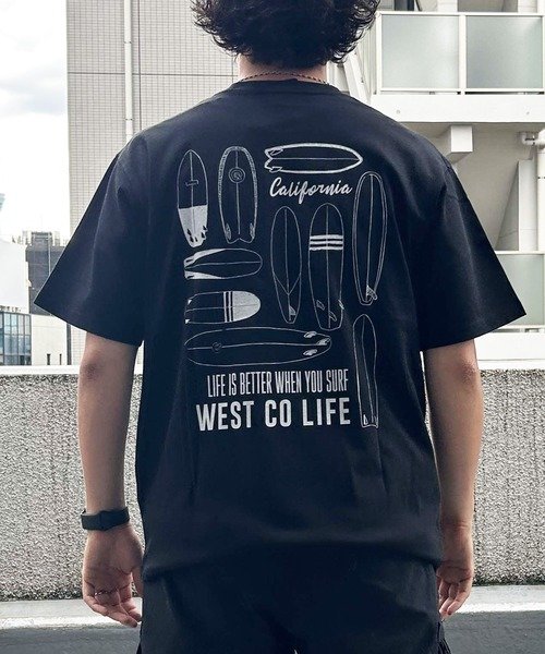 WEST CO LIFE(ウエストコライフ)半袖Tシャツ/ WCTシャツ【サーフボード】 MOWC24SM001/2024モデル/ユニセックス/メンズ/ムラサキスポーツ