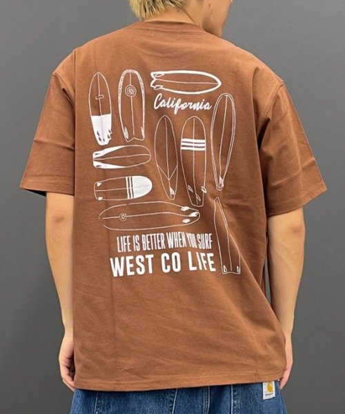 WEST CO LIFE(ウエストコライフ)半袖Tシャツ/ WCTシャツ【サーフボード】 MOWC24SM001/2024モデル/ユニセックス/メンズ/ムラサキスポーツ