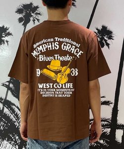 WEST CO LIFE(ウエストコライフ)半袖Tシャツ/WCTシャツ【ガッキ】 MOWC24SM010/2024モデル/バックプリント/ユニセックス/メンズ/ムラサキスポーツ