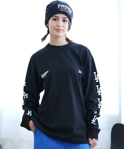 NEW ERA(ニューエラ)長袖Tシャツ/14450339/MLB スリーブロゴ/ルーズシルエット/ロンT/2024モデル/レディース/ムラサキスポーツ