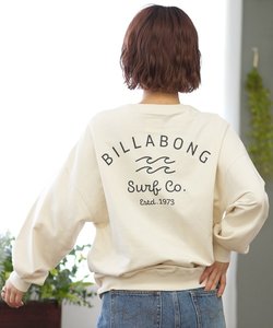 BILLABONG(ビラボン)長袖トレーナー/BE014-001/バックプリント/ボーイフィット/2024モデル/レディース/ムラサキスポーツ