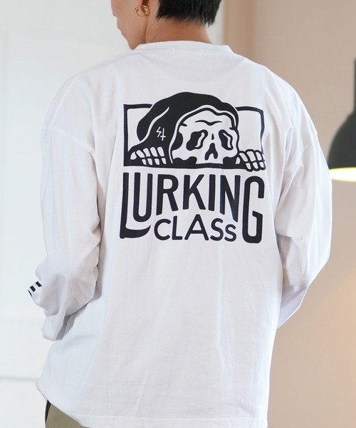 【ムラサキスポーツ限定】LURKING CLASS(ラーキングクラス)ロンT/長袖Tシャツ/ヘビーオンスボディ/オーバーサイズ/バックプリント/ST24FTM01/ユニセックス/メンズ/ムラサキスポーツ