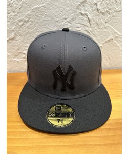 NEW ERA (ﾆｭｰｴﾗ) - 59FIFTY MLB LEATHER LOGO NYY (5950 MLB ﾚｻﾞｰﾛｺﾞ ﾆｭｰﾖｰｸ･ﾔﾝｷｰｽ)