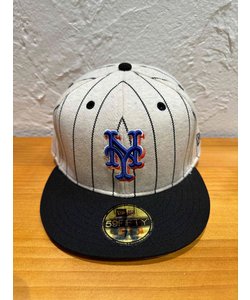 NEW ERA (ﾆｭｰｴﾗ) - 59FIFTY OATMEAL HEATHER NYM (5950 ｵｰﾄﾐｰﾙ ﾍｻﾞｰ ﾆｭｰﾖｰｸ･ﾒｯﾂ)