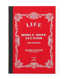 誠品生活日本橋限定　ＬｉＦＥ　Ｎｉｂｌｅ　Ｎｏｔｅ　Ａ５　方眼　誠品紅