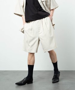 TECH-LINEN TACK WIDE SHORTS/テックリネン タック ワイドショーツ/ワンマイルウェア