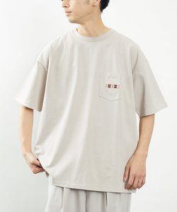 ワンポイント刺繍ロゴ S/S POCKET TEE/ワンポイントロゴ刺繍 半袖 ポケットTシャツ