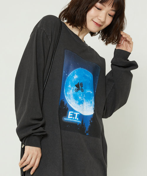 E.T. LONG SLEEVE TEE/E.T.プリントロンT