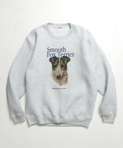 Dog Smooth Fox Terrier Art Sweat Shirt/スムース・フォックス・テリア ドッグプリントスウェット(犬スウェット)