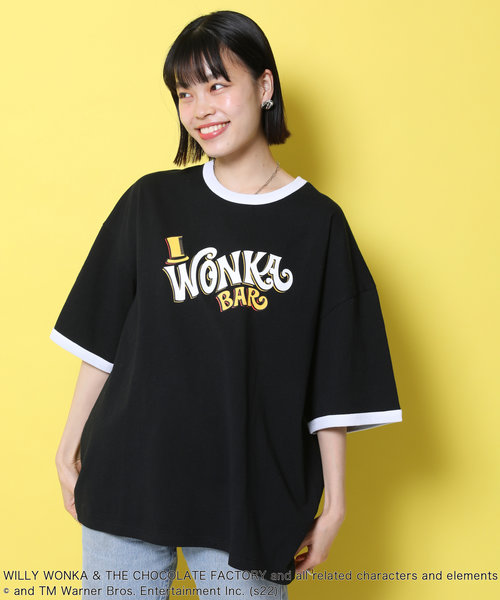 WEB限定 WONKA BAR 別注 クラックプリント リンガーTシャツ | FREAK'S