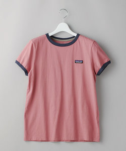 women's P-6 organic ringer TEE/ウィメンズP-6ラベルオーガニックリンガーT