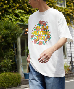 別注 HAVE A GRATEFUL DAY FRONT PRINT S/S TEE/レタリング 半袖Tシャツ