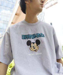 DISNY ハングル刺繍 ミッキーTEE/半袖Tシャツ