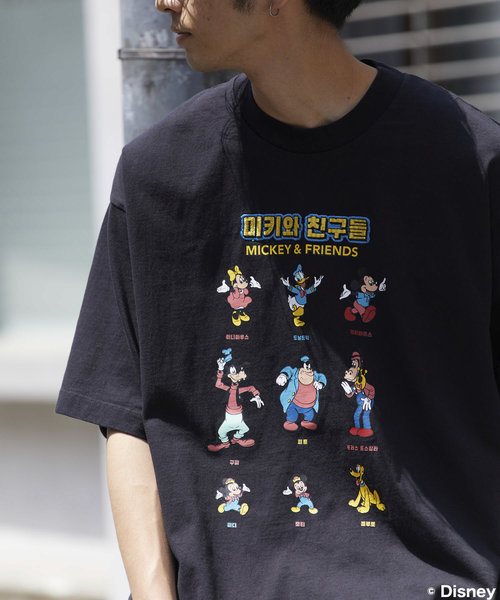 DISNY ハングル刺繍 ミッキー&フレンズTEE/半袖Tシャツ | FREAK'S