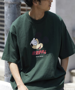 DISNY ハングル刺繍 ブラインド ミッキーTEE/半袖Tシャツ