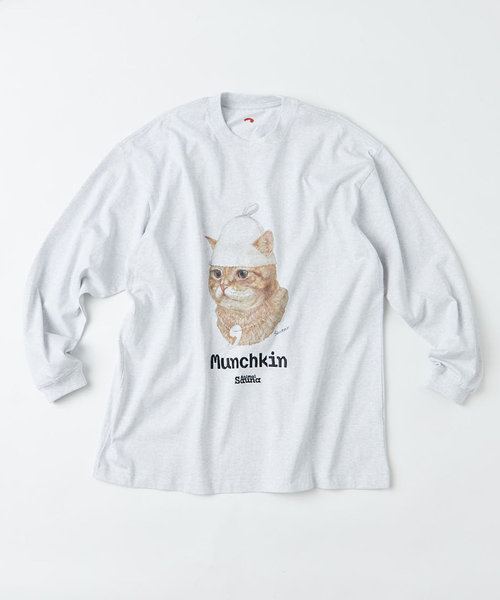 マンチカン L/S TEE/刺繍/プリントTEE/リンガーTEE