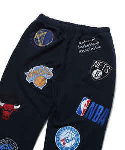 NBA チームワッペン刺繍 裏毛 スウェットパンツ