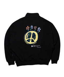 Peace And Flower Half-zip Sweatshirt/ピース アンド フラワー ハーフジップスウェット