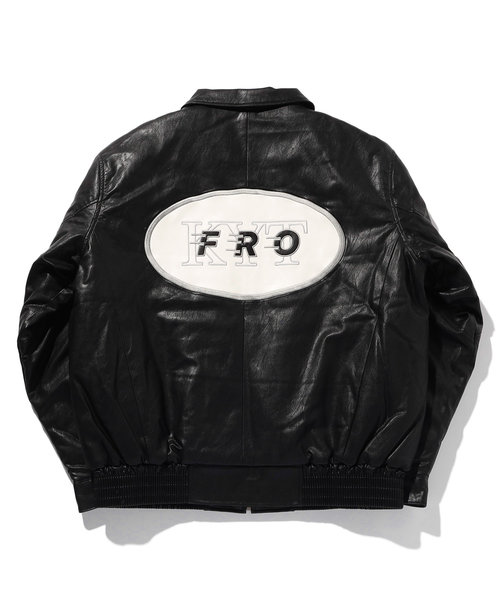 TEAM ECO LEATHER JACKET/チーム ワッペン エコレザー ジャケット