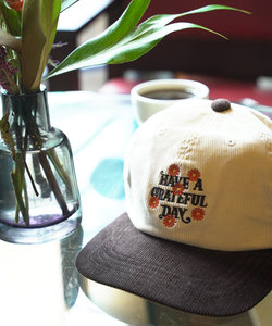 別注 HAVE A GRATEFUL DAY LOGO CORDUROY BASEBALL CAP/ロゴ コーデュロイ ベースボール キャップ