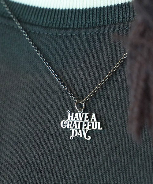 別注 HAVE A GRATEFUL DAY LOGO CHARM NECKLACE/ロゴ チャーム ネックレス