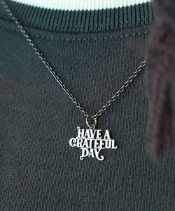 別注 HAVE A GRATEFUL DAY LOGO CHARM NECKLACE/ロゴ チャーム ネックレス