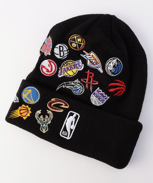 BASIC KNIT Team Logo Allover NBA/ベーシック カフニット チームロゴ