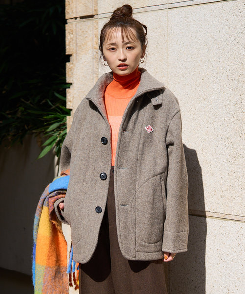 WOOL PILE ROUND COLLAR JACKET/ウールパイルラウンドカラージャケット ...