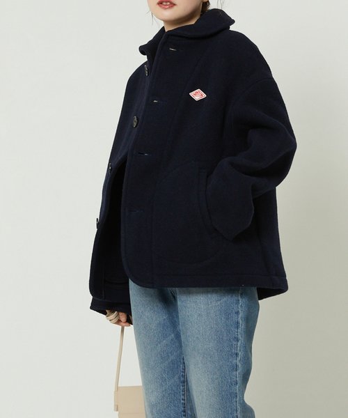 WOOL PILE ROUND COLLAR JACKET/ウールパイルラウンドカラージャケット