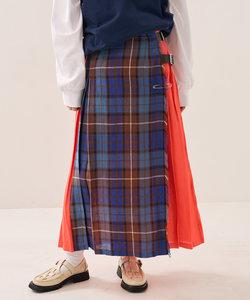 Combination Fashion Long Kilt/コンビネーションファッションロングキルトスカート(チェックスカート)