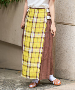Combination Fashion Long Kilt/コンビネーションファッションロングキルトスカート(チェックスカート)