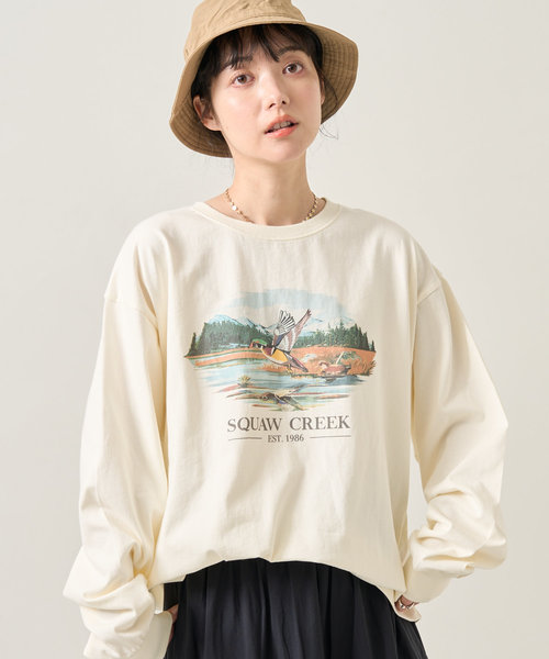 Duck Print Long Sleeve T-Shirts/ダックプリントロングスリーブT