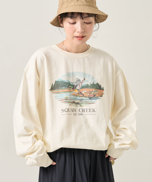 Duck Print Long Sleeve T-Shirts/ダックプリントロングスリーブT