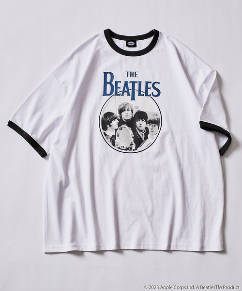 Tシャツ/カットソー(半袖/袖なし)キス  THE BEATLES MEET T ビートルズプリントTシャツ メンズ M