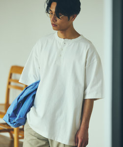 ヘビーウェイト ヘンリーネックTシャツ/HW HENLEY TEE