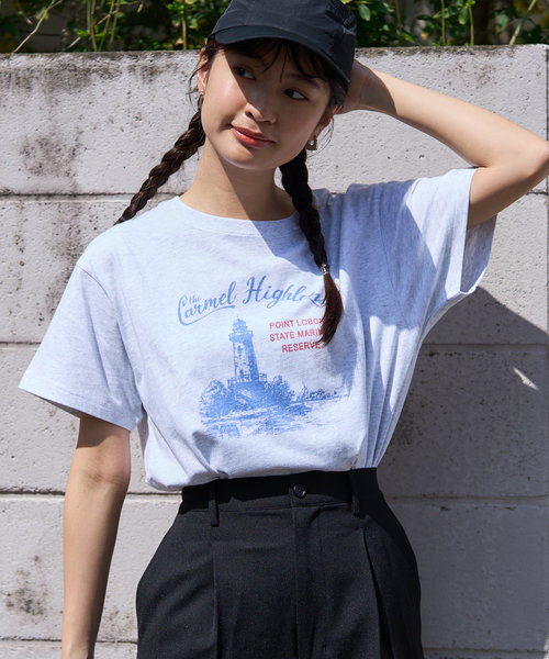 Vintage Lighthouse プリントTシャツ