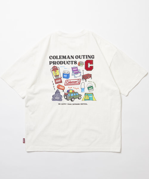 Coleman×FREAK'S STORE/コールマン 別注 フェスプリントTシャツ バック