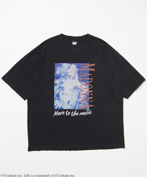 別注 マドンナ コラボフォト カレッジTシャツ/SP LIFE Madonna Collge 