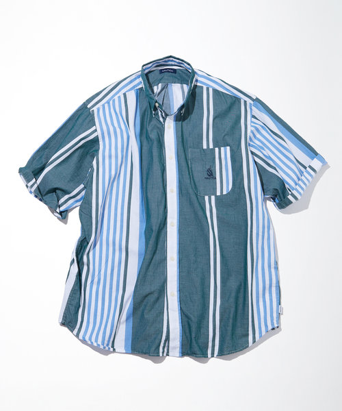 Multi Stripe BD S/S Shirt/マルチストライプ ボタンダウン 半袖シャツ ...